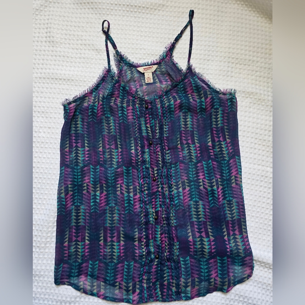 MIX AND MATCH 5/25$ Arizona Jean Company Blue and Purple Sleeveless Camisole
